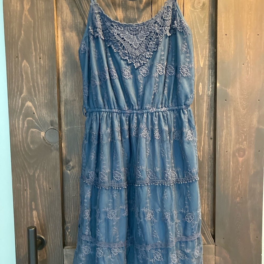 Cute blue lace summer dress